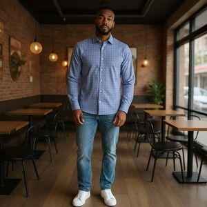 Apt 9 XXL Mens Short Sleeve Button Down Untucked Standard Fit Pattern Shirt